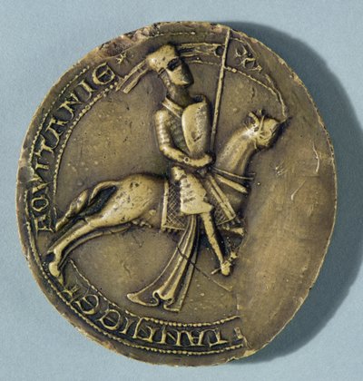 Pieczęć Artura I (1187-1203) księcia Bretanii autorstwa French School