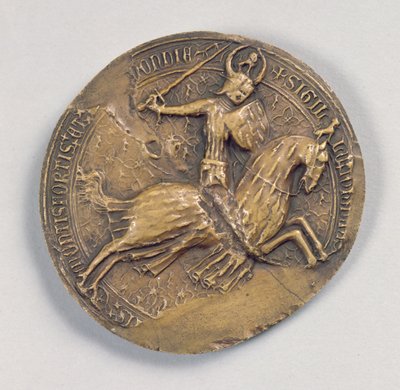 Pieczęć Jana IV Walecznego (1341-99) Księcia Bretanii (wosk) autorstwa French School