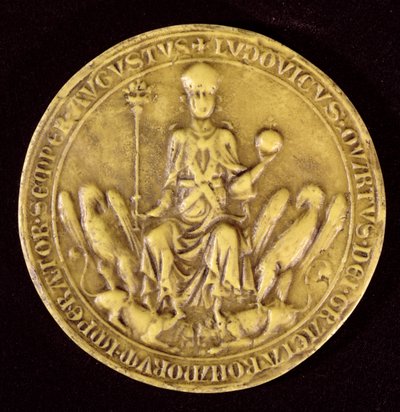 Pieczęć Ludwika IV de Baviere (1287-1347) XIII-XIV wiek autorstwa French School