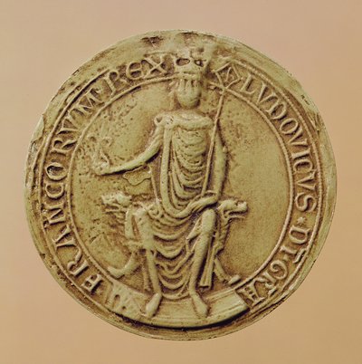 Pieczęć Ludwika VIII (1187-1226) (wosk) autorstwa French School
