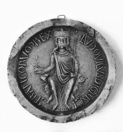 Pieczęć Ludwika VII (1120-80) 1175 autorstwa French School