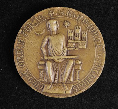 Druga pieczęć Raymonda VII (1197-1249) Tuluzy (wosk) autorstwa French School