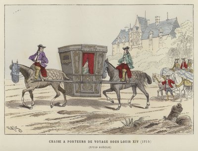 Krzesło sedan noszone przez konie, panowanie Ludwika XIV we Francji, 1715 autorstwa French School