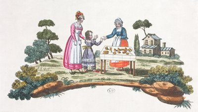 Sprzedawca Pain dEpices, projekt wentylatora, ok. 1820-30 autorstwa French School