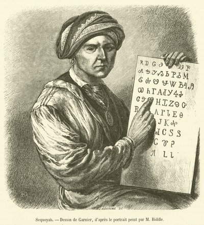 Sequoyah (grawerowanie) autorstwa French School