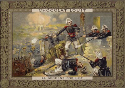 Sierżant Jules Bobillot, żołnierz francuski, podczas oblężenia Tuyen Quang, Tonkin, wojna chińsko-francuska, 1884-1885 autorstwa French School
