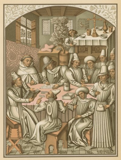 Rozliczenie rachunków przez Bractwo Charite-Dieu i Notre-Dame za odzyskanie Rouen, 1466 autorstwa French School