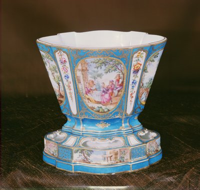Donica Sevres Eventail niebiesko-celeste (porcelana) autorstwa French School