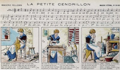 Nuty do popularnej piosenki „la petite Cinderella”” – zdjęcie autorstwa Epinal autorstwa French School