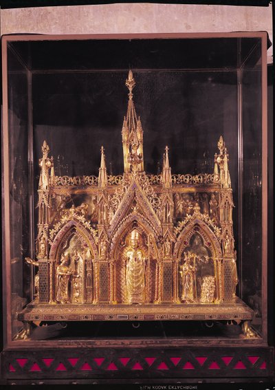Sanktuarium św. Tauryna, 1240-55 (złoto, miedź i emalia) autorstwa French School
