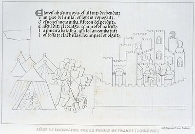 Oblężenie Marmande przez Ludwika VIII autorstwa French School