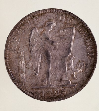 Srebrne francuskie ecu (scude), republika francuska (1793-1804) autorstwa French School