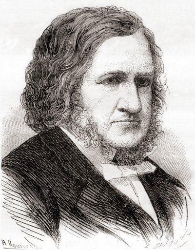 Sir James Young Simpson, z „Cudów nauki”, opublikowany ok. 1870 r. (lito) autorstwa French School