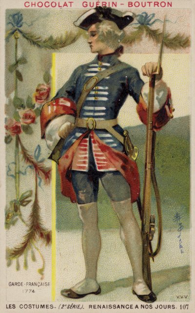 Żołnierz Gardes Francaises (gwardia francuska), 1774 autorstwa French School