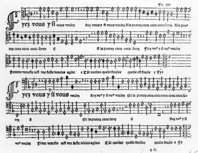 Śpiewnik z Chansons Musicales wydany przez Pierre