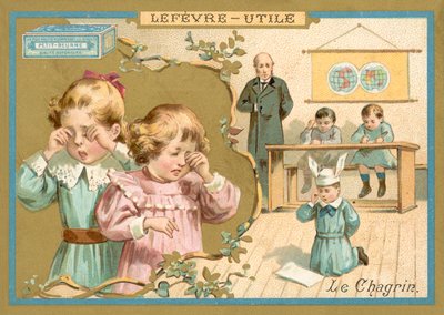 Smutek (chromolitho) autorstwa French School