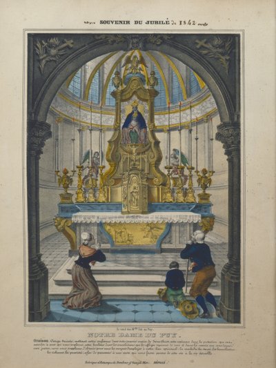 Pamiątka Jubileuszu Matki Bożej z Puy w 1842 r. autorstwa French School