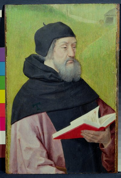 Święty Antoni Opat (olej na panelu) autorstwa French School