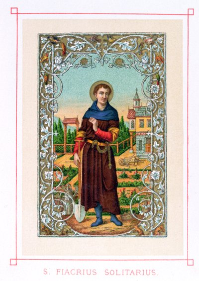 St. Fiacre (zm.670) 1873 autorstwa French School