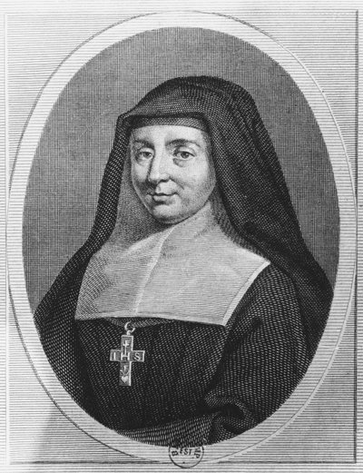 Św. Jane Frances de Chantal (grafika) autorstwa French School