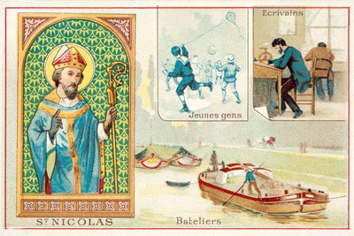 Św. Mikołaj (chromolitho) autorstwa French School