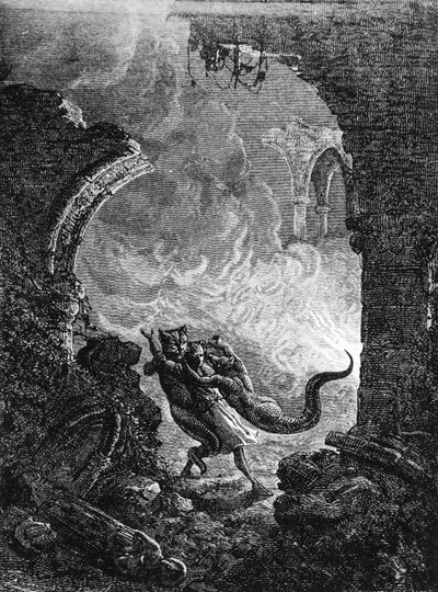 St Patricks Purgatory, połowa C19th autorstwa French School