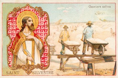 Św. Sylwester (chromolitho) autorstwa French School