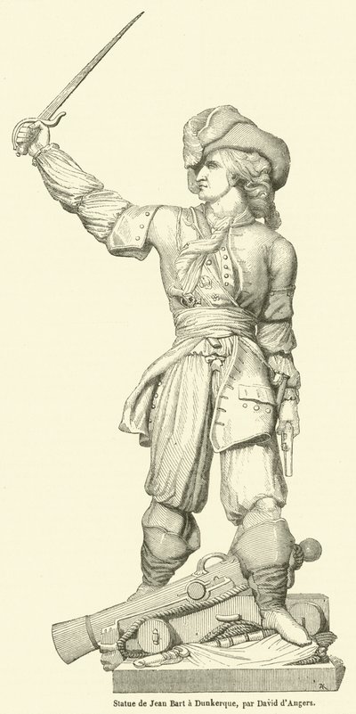 Pomnik Jeana Barta w Dunkierce (rycina) autorstwa French School