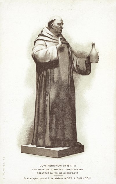 Posąg Dom Perignon autorstwa French School