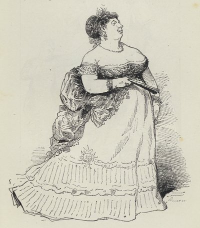 Stout Lady (grawerunek) autorstwa French School