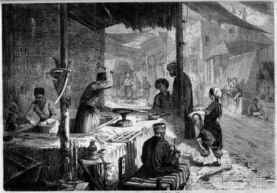 Ulica Metier: rusznikarz damasquineur na ulicach Trebizonde, Turcja autorstwa French School
