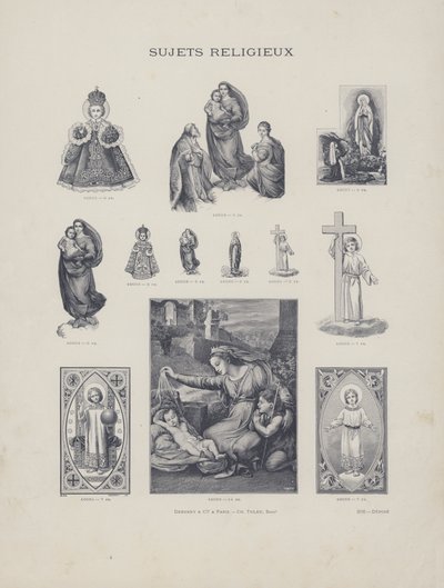 Przedmioty religijne (grafika) autorstwa French School
