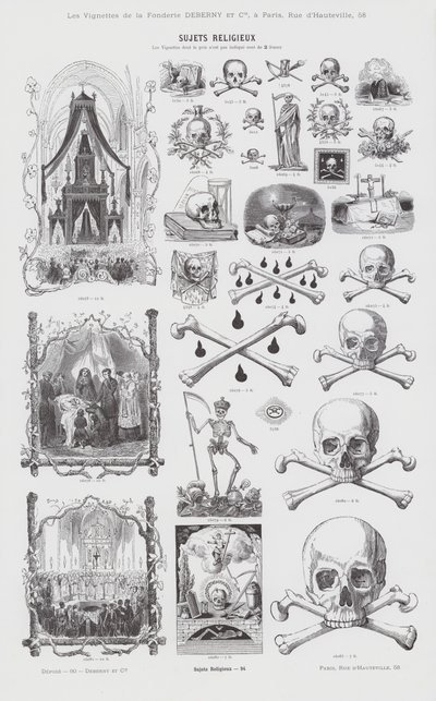 Przedmioty religijne (grafika) autorstwa French School