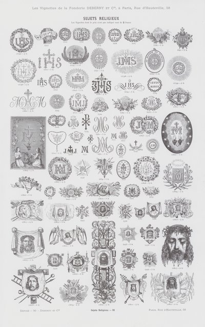 Przedmioty religijne (grafika) autorstwa French School