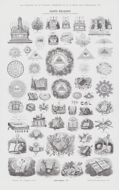 Przedmioty religijne (grafika) autorstwa French School