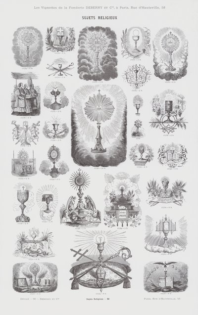Przedmioty religijne (grafika) autorstwa French School