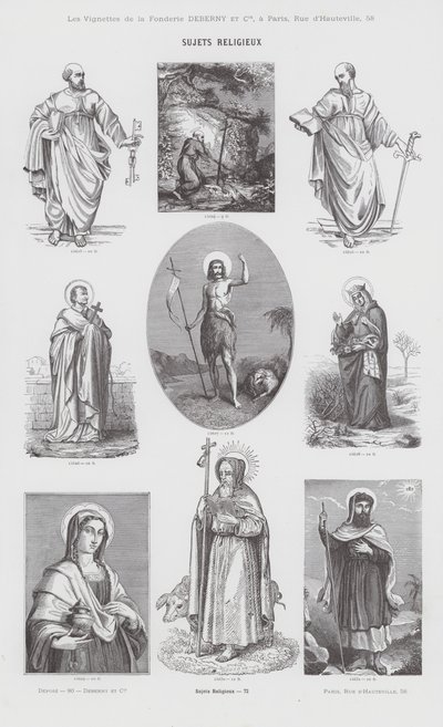 Przedmioty religijne (grafika) autorstwa French School