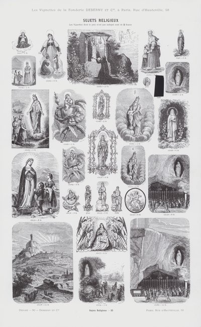 Przedmioty religijne (grafika) autorstwa French School