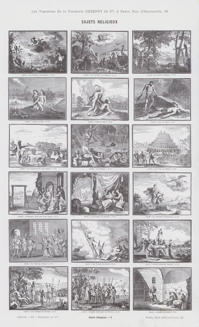 Przedmioty religijne (grafika) autorstwa French School