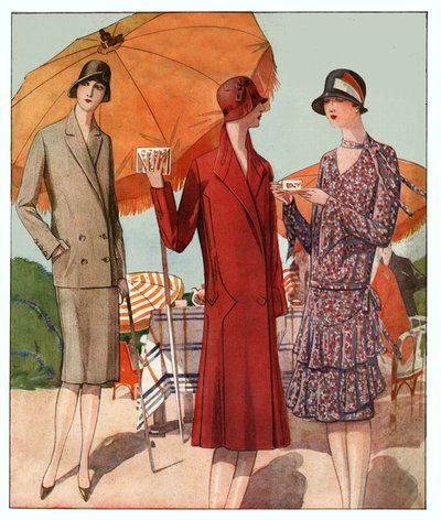 Płaszcz letni. (Ilustracja autorstwa French School