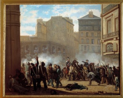 Zrobione z placu zamkowego w pałacu królewskim 24 lutego autorstwa French School