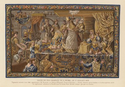 Gobelin przedstawiający koronację króla Francji Karola VII, Reims autorstwa French School