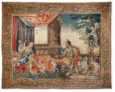Gobelin z serii "Kobiety starożytności ilustrowane", ok. 1645 (wełna i jedwab) autorstwa French School