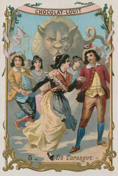 Tarasque, legendarny smok Prowansji autorstwa French School