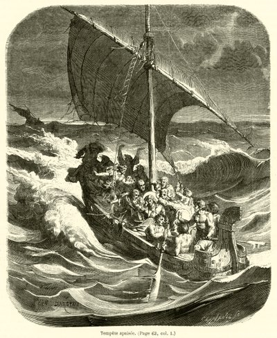 Tempete apaisee (grawerowanie) autorstwa French School