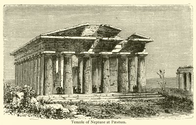 Świątynia Neptuna w Paestum (rycina) autorstwa French School