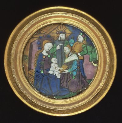 Pokłon Trzech Króli, Limoges (emalia) autorstwa French School