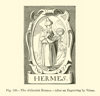 Alchemik Hermes (rycina) autorstwa French School