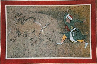 Wściekły poganiacz wielbłądów, ilustracja z „Arabskich nocy” autorstwa French School