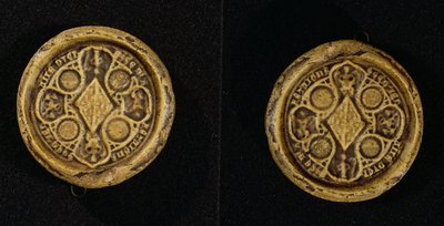 Pieczęć herbowa Jeanne de Penthievre (1319-84) księżna Bretanii i hrabina Goello, 1369 autorstwa French School